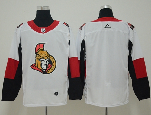 Adidas Men Ottawa Senators Blank White Road Authentic Stitched NHL Jersey